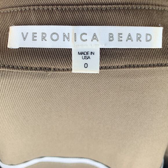 Veronica Beard Army Green Camp Jacket Cotton Utility Military Gold Buttons - Picture 8 of 9